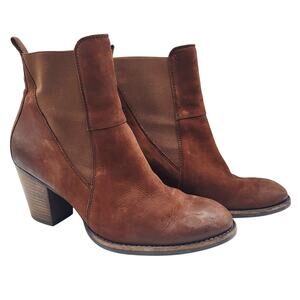 Paul Green Jules Chelsea Boots Brown Distressed Suede Leather Womens 5 UK 7.5 US